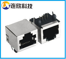 深圳松崗連接器>RJ45連接器插座 rj45母座長度16MM廠家